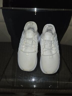 Adias Kid's PLR Lightweight White Athletic Sneakers